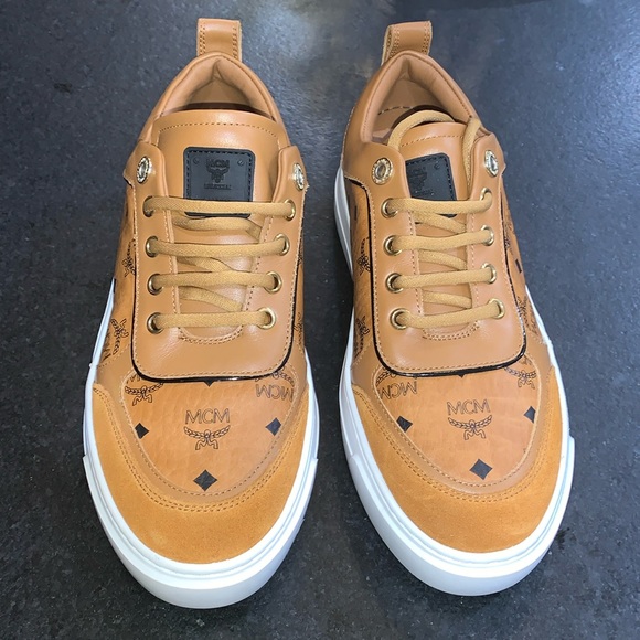 MCM Shoes - MCM authentic monogram platform sneakers 37 NWOB tan